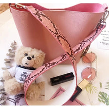 Load image into Gallery viewer, Pink Leopard Strap Bucket Bag