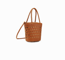 Load image into Gallery viewer, Leather Bucket Handbag With Drawstring Shoulder Bag