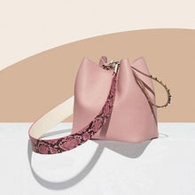 Load image into Gallery viewer, Pink Leopard Strap Bucket Bag
