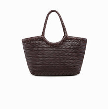 Load image into Gallery viewer, Leather Basket Tote Vacation Bag