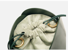 Load image into Gallery viewer, Lotus Leather Bucket Bag