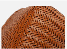 Load image into Gallery viewer, Leather Basket Tote Vacation Bag