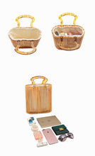 Load image into Gallery viewer, Vintage Woven Bamboo Handbag