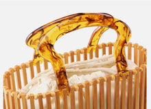 Load image into Gallery viewer, Vintage Woven Bamboo Handbag