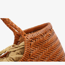 Load image into Gallery viewer, Leather Basket Tote Vacation Bag