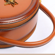 Load image into Gallery viewer, Bee Round Shaped Leather Shoulder Bag