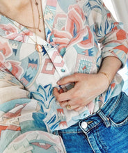 Load image into Gallery viewer, Santorini Sights Pink and Blue Shirt