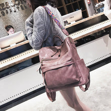 Load image into Gallery viewer, Vintage Vegan Leather Backpack