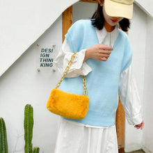 Load image into Gallery viewer, 2021 Winter Plush Shoulder Bag Fashion Chain Handbags