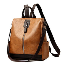 Load image into Gallery viewer, Vintage Leather Travel Backpack