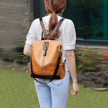 Load image into Gallery viewer, Vintage Leather Travel Backpack