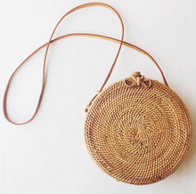 Load image into Gallery viewer, Round Rattan Straw Bag