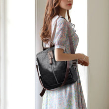 Load image into Gallery viewer, Vintage Leather Travel Backpack