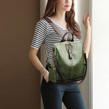Load image into Gallery viewer, Vintage Leather Travel Backpack