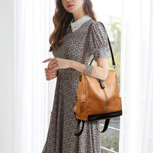 Load image into Gallery viewer, Vintage Leather Travel Backpack