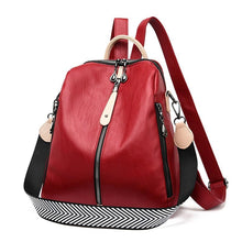 Load image into Gallery viewer, Fashion Women Soft Leather Backpack High Quality Travel Back Pack School Bag