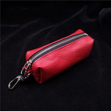 Load image into Gallery viewer, Genuine Leather Car Key Holder Keychain Housekeeper Bag Zipper Organizer Case EDC Pouch Key Wallet