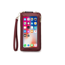 Load image into Gallery viewer, Women Touch Screen Wristlet Handbag RFID Protection Small Wallet Purse Crossbody Phone Bag