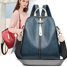 Load image into Gallery viewer, Fashion Women Soft Leather Backpack High Quality Travel Back Pack School Bag