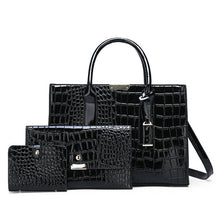 Load image into Gallery viewer, Luxury Women Crocodile Pattern PU Leather Handbag Large  Shoulder Bags Crossbody Bags Tote Purse
