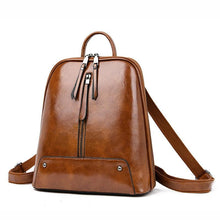 Load image into Gallery viewer, Fashion Large School Bags Women Leather Backpack Travel Shoulder Bag  for Teenage Girl