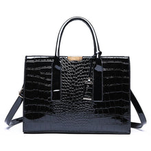 Load image into Gallery viewer, Luxury Women Crocodile Pattern PU Leather Handbag Large  Shoulder Bags Crossbody Bags Tote Purse