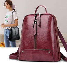 Load image into Gallery viewer, Fashion Large School Bags Women Leather Backpack Travel Shoulder Bag  for Teenage Girl