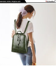 Load image into Gallery viewer, Fashion Large School Bags Women Leather Backpack Travel Shoulder Bag  for Teenage Girl