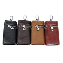 Load image into Gallery viewer, Cowhide Leather Multi-function Key Wallet Housekeeper Key Holders