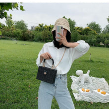 Load image into Gallery viewer, Designer Box Straw Bag