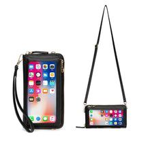 Load image into Gallery viewer, Women Touch Screen Wristlet Handbag RFID Protection Small Wallet Purse Crossbody Phone Bag