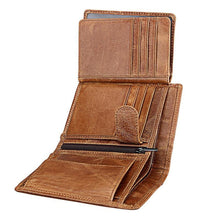 Load image into Gallery viewer, Multifunctional Genuine Leather Purse Coin Pocket Photo Card HolderMen Wallet Short Wallets