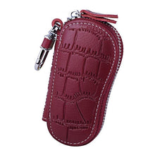 Load image into Gallery viewer, Genuine Leather Keychain Holder Organizer Wallet EDC Case Car Automobie Key Pouch unisex Housekeeper Keys Bag