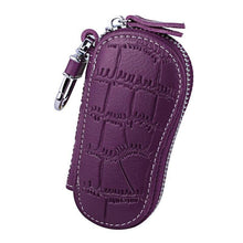 Load image into Gallery viewer, Genuine Leather Keychain Holder Organizer Wallet EDC Case Car Automobie Key Pouch unisex Housekeeper Keys Bag