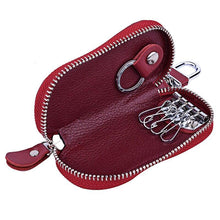 Load image into Gallery viewer, Genuine Leather Keychain Holder Organizer Wallet EDC Case Car Automobie Key Pouch unisex Housekeeper Keys Bag