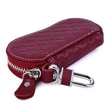Load image into Gallery viewer, Genuine Leather Keychain Holder Organizer Wallet EDC Case Car Automobie Key Pouch unisex Housekeeper Keys Bag