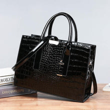 Load image into Gallery viewer, Luxury Women Crocodile Pattern PU Leather Handbag Large  Shoulder Bags Crossbody Bags Tote Purse