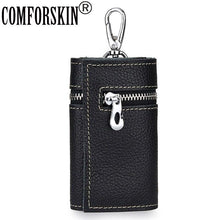 Load image into Gallery viewer, Cowhide Leather Multi-function Key Wallet Housekeeper Key Holders