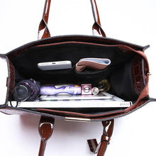 Load image into Gallery viewer, Luxury Women Crocodile Pattern PU Leather Handbag Large  Shoulder Bags Crossbody Bags Tote Purse