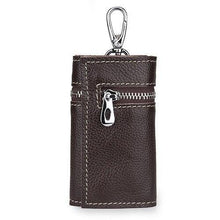 Load image into Gallery viewer, Cowhide Leather Multi-function Key Wallet Housekeeper Key Holders