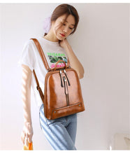 Load image into Gallery viewer, Fashion Large School Bags Women Leather Backpack Travel Shoulder Bag  for Teenage Girl