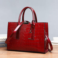 Load image into Gallery viewer, Luxury Women Crocodile Pattern PU Leather Handbag Large  Shoulder Bags Crossbody Bags Tote Purse