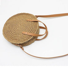 Load image into Gallery viewer, Round Rattan Woven Summer Bag