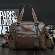 Load image into Gallery viewer, Vegan Leather Men's Shoulder Bag