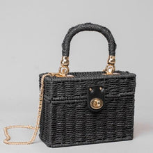 Load image into Gallery viewer, Designer Box Straw Bag