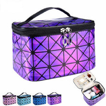 Load image into Gallery viewer, Fashion Laser Travel Make Up Bag Organizer Women Zipper Cosmetic Case Storage Box Portable Makeup Pouch