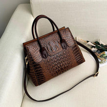 Load image into Gallery viewer, Genuine Leather Women Crocodile Luxury Handbags Designer Crossbody Bags Retro Tote Purse