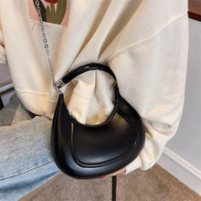 Load image into Gallery viewer, Half-moon Small PU Leather Bag 2022 Women Handbag Luxury Chain Shoulder Crossbody Bag