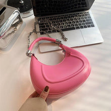 Load image into Gallery viewer, Half-moon Small PU Leather Bag 2022 Women Handbag Luxury Chain Shoulder Crossbody Bag