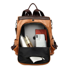 Load image into Gallery viewer, Vintage Leather Travel Backpack